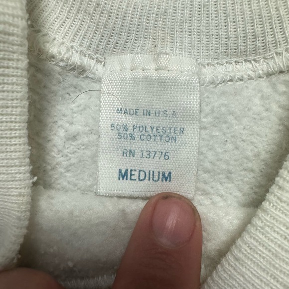 NCAA University of Alabama 80s Vintage White College Crewneck - Picture 3 of 7